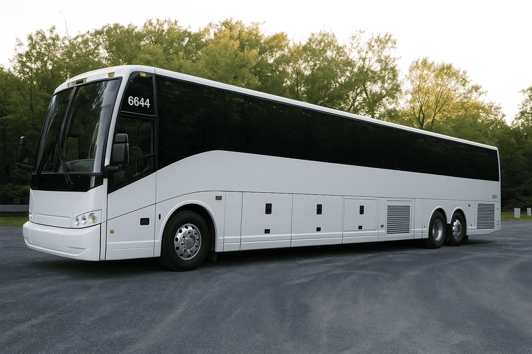 exterior of Sunrise Coach Bus Service coach bus