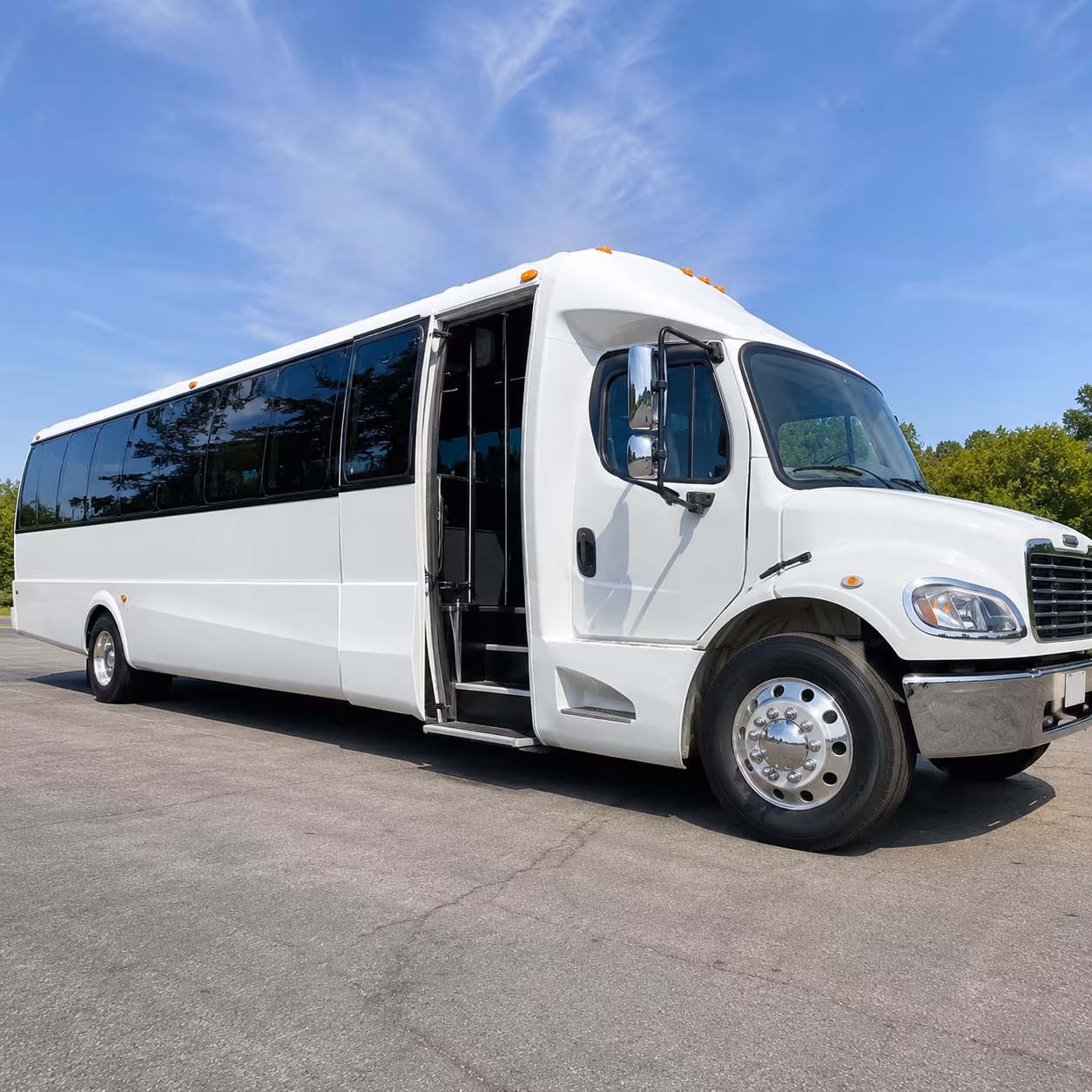 corporate and convention shuttle buses for sunrise business events