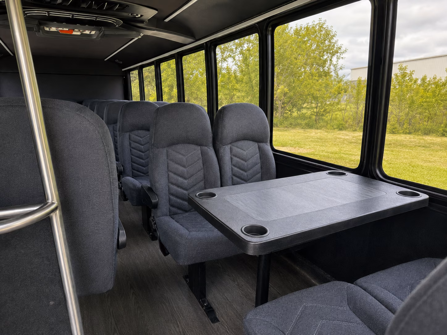 sunrise 18 passenger minibus inside