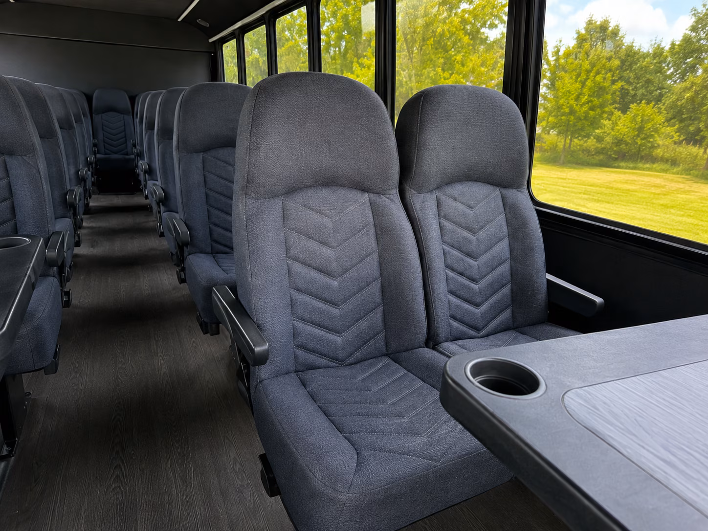 sunrise 20 passenger minibus interior