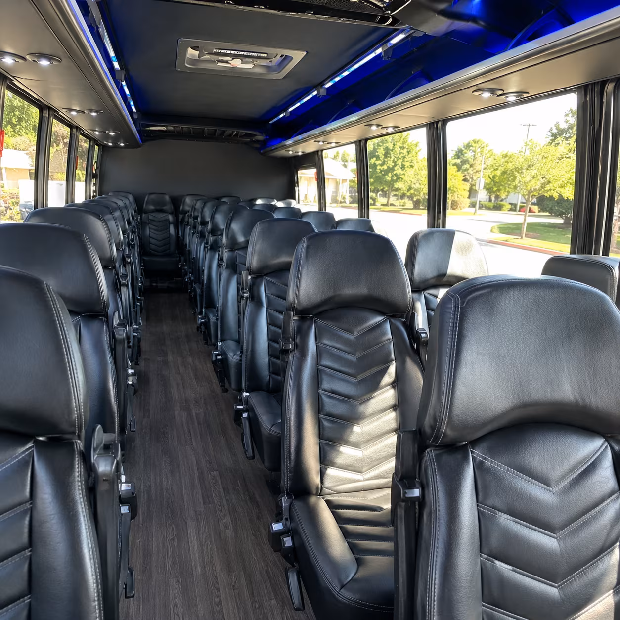 sunrise 28 passenger minibus inside