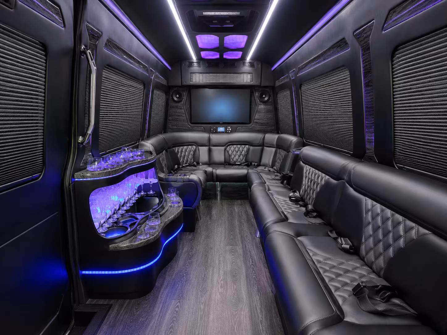 sunrise 28 passenger party bus