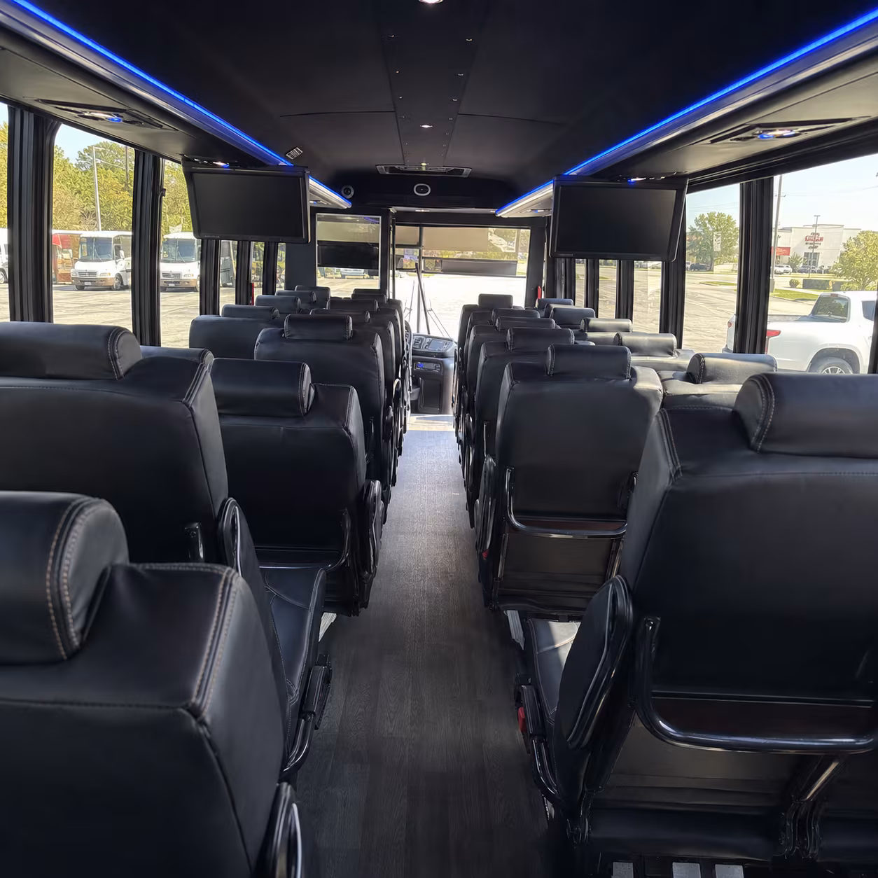 sunrise 30 passenger minibus interior