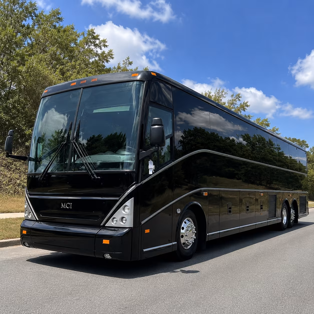 sunrise 56 passenger charter bus