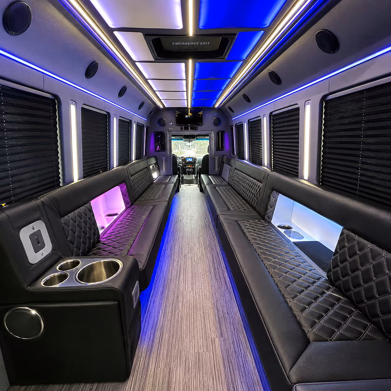 sunrise party bus inside