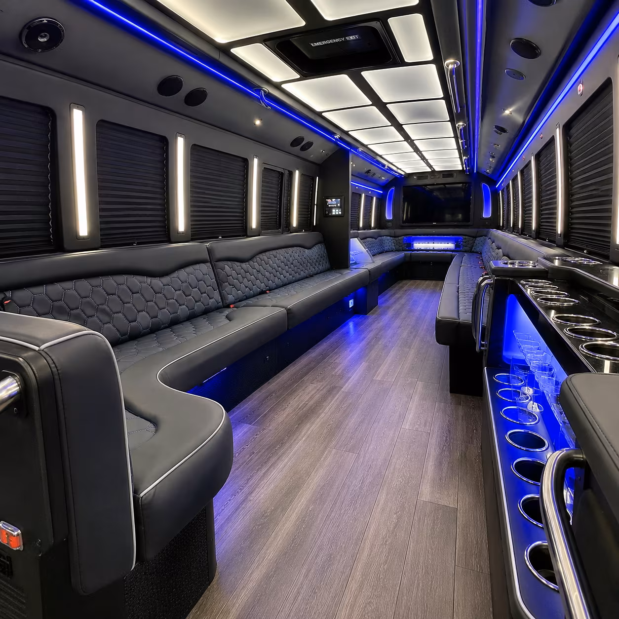sunrise party bus interior