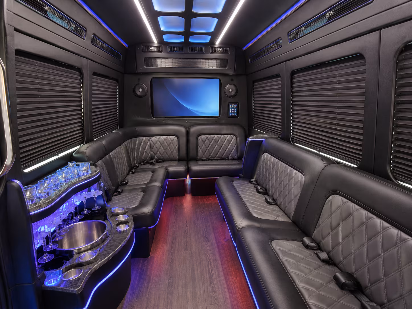 sunrise sprinter limousine inside